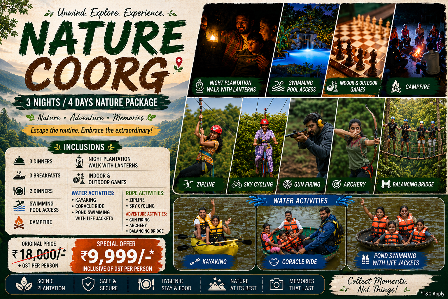 Nature Coorg — 3 Nights / 4 Days at Evergreen County